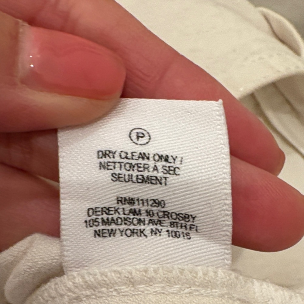 Derek Lam Cream Cropped Pants - Picture 6 of 7